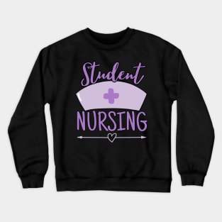 Pastel Nurse Students Nursing Purple Crewneck Sweatshirt